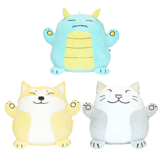 Hachibis Bundle of 3 - Including Neko the Cat, Hachi the Akita Shiba Inu Dog and Dargon the Dragon Stuffed Plush Toys