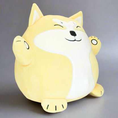 Hachibis Hachi the Akita Inu Dog Plush Toy - 8-Inch, Yellow Tan and White